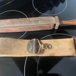Antique leather Razor Strops - Howard? Boss Barber