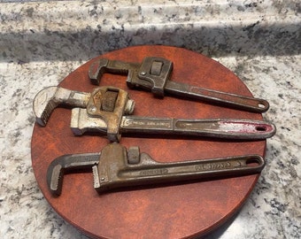 Vintage adjustable wrenches Ridge Dunlap Stillson pipe wrenches choice
