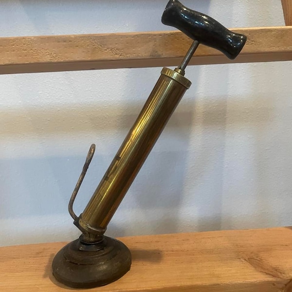 Antique brass hand pump - Little Giant Lift and Force 1910 patent