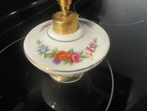 Vintage floral HOLMSPRAY atomizer ceramic/porcela… - image 4