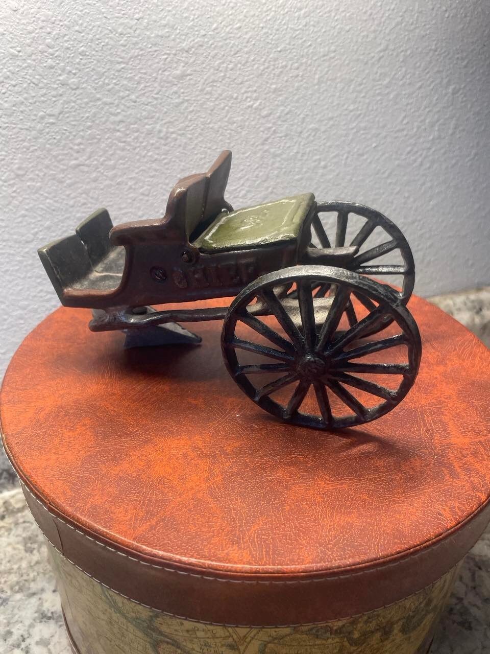 Antique CAST Iron Toy PD Chief Wagon Horse Drawn Police Chief Etsy