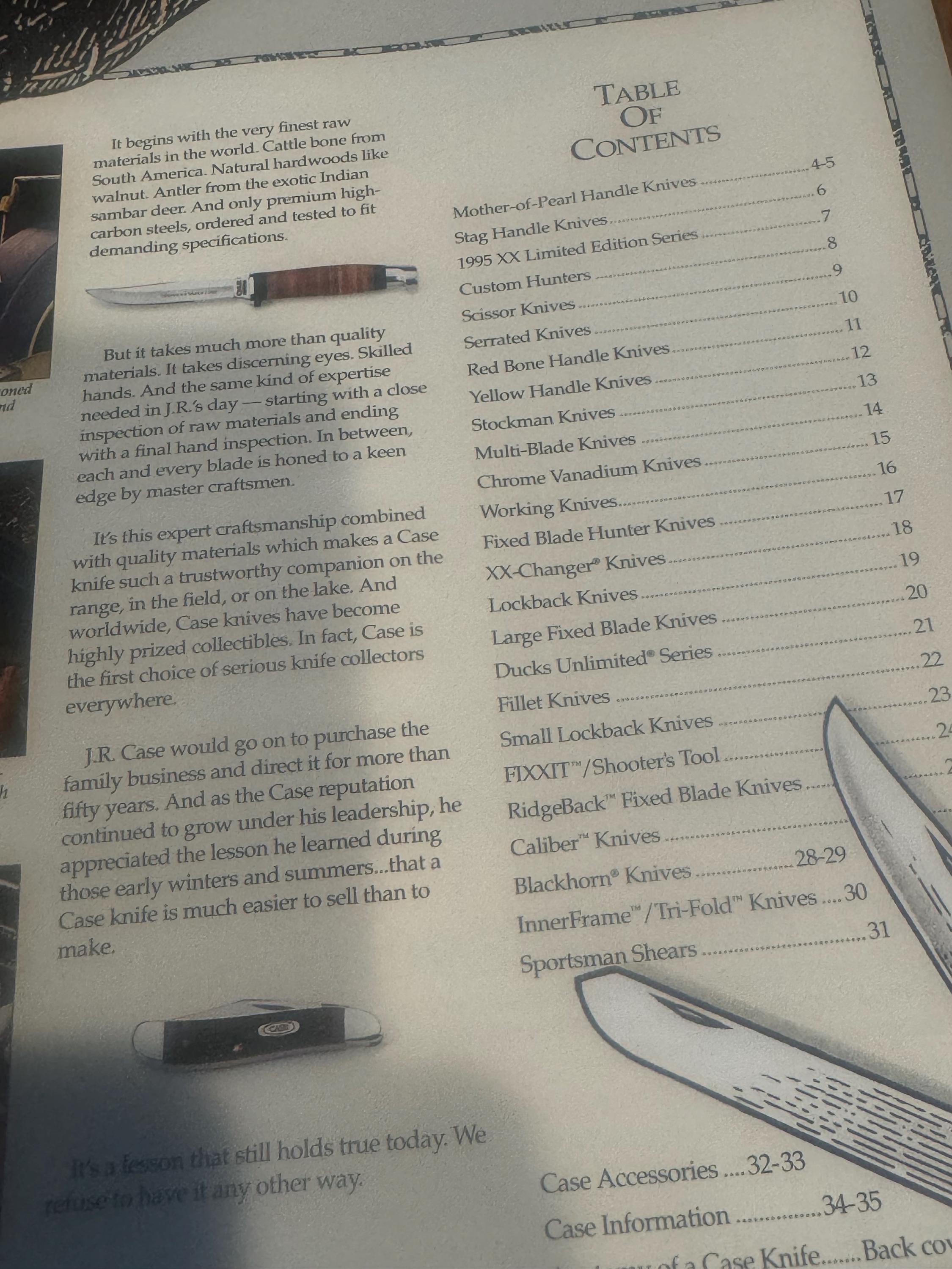 1995 CASE Knife Catalog Etsy