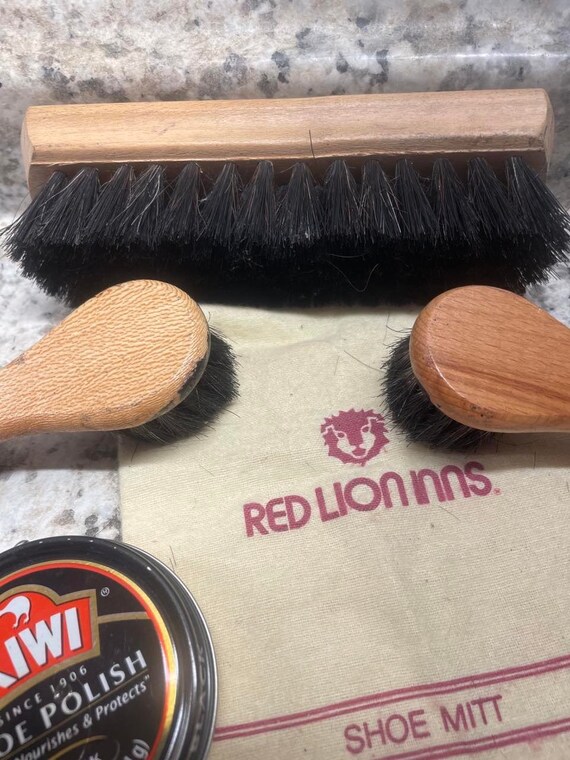 vintage-kiwi-horsehair-shoeshine-brushes-and-red-lion-gem