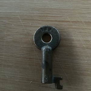 Antique Burlington Northern railroad brass switch key