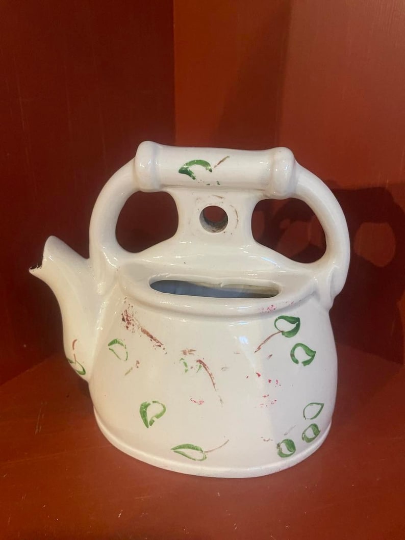 Vintage Ceramic Teapot Wall Pocket Lamp or Sconce Etsy
