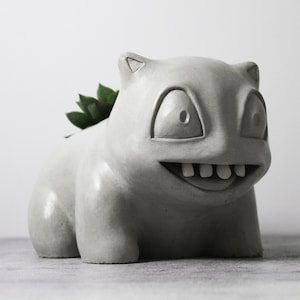 Bulbasaur - The Original Fugly planter. | Concrete Succulent Planter | Office Decor | Home Decor | Modern Planter