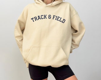 Track & Field Hooded Sweatshirt | Sporty, Athletic, Running Pullover Hoodie | Olympics Outfit | Gift for Her, Him, Runner | Cozy, Oversized