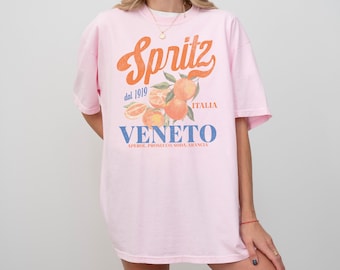 Spritz Comfort Colors Short Sleeve T-Shirt | Italian Cocktail, Aperitivo Shirt | Gift for Her | Vintage, Boho, Italia Oversized Graphic Tee