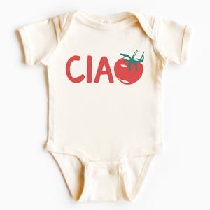 Ciao Infant Bodysuit, Kid’s T-Shirt | Super Cute Boho Italian Foodie, Italia, Tomato Shirt | Baby Shower Gift Idea Boy, Girl, Gender Neutral