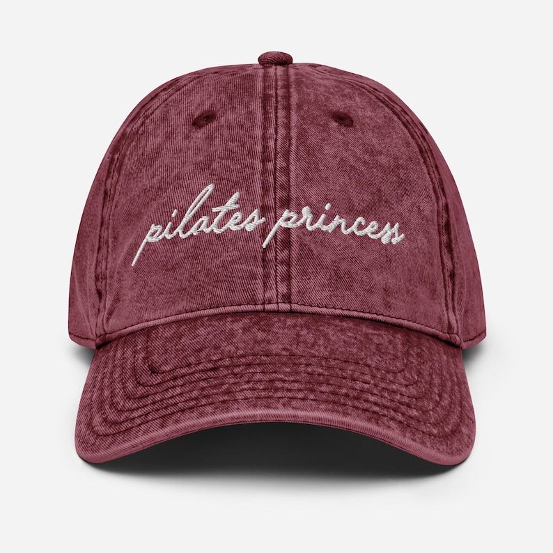 Embroidered Pilates Princess Vintage Cotton Twill Cap