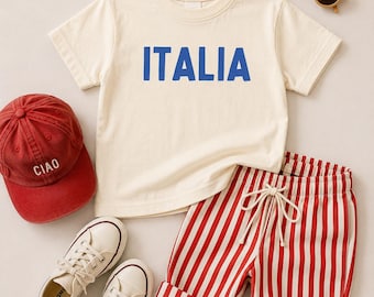 Italia Kid’s Short Sleeve T-Shirt | Gift for Boy, Girl | Italy Shirt, Toddler, Youth | Proud Italian | Souvenir Tee | Europe Vacation Outfit