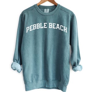 Pebble Beach Comfort Colors Crewneck Sweatshirt | Vintage Faded Retro Golf Pullover Sweater | California Golfing, Golfer Outfit | Gift Idea