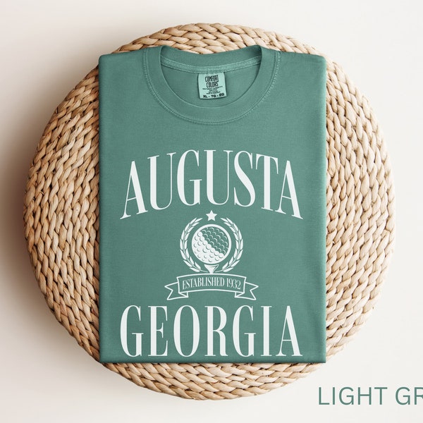 Augusta, Georgia Comfort Colors Short Sleeve T-Shirt | Vintage, Retro Style Golf Country Club Shirt | Gift for Golfer, Him, Her | Golf Trip