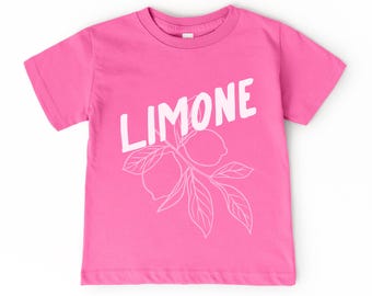 Limone Toddler Short Sleeve T-Shirt – Fun & Boho Italian-Inspired Lemon Tee | Summer Vacation, Italy Italia Kid’s Shirt | Gift Idea for Girl