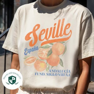 Seville España Comfort Colors Cotton T-Shirt | Boho Vintage Spain Spanish Travel Graphic Tee | Gift immagine 7