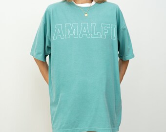Amalfi Comfort Colors Camiseta de manga corta / Costa de Amalfi, Italia Camiseta / Regalo para ella, Él, Viajero / Positano, Capri Italia Travel, Vacay