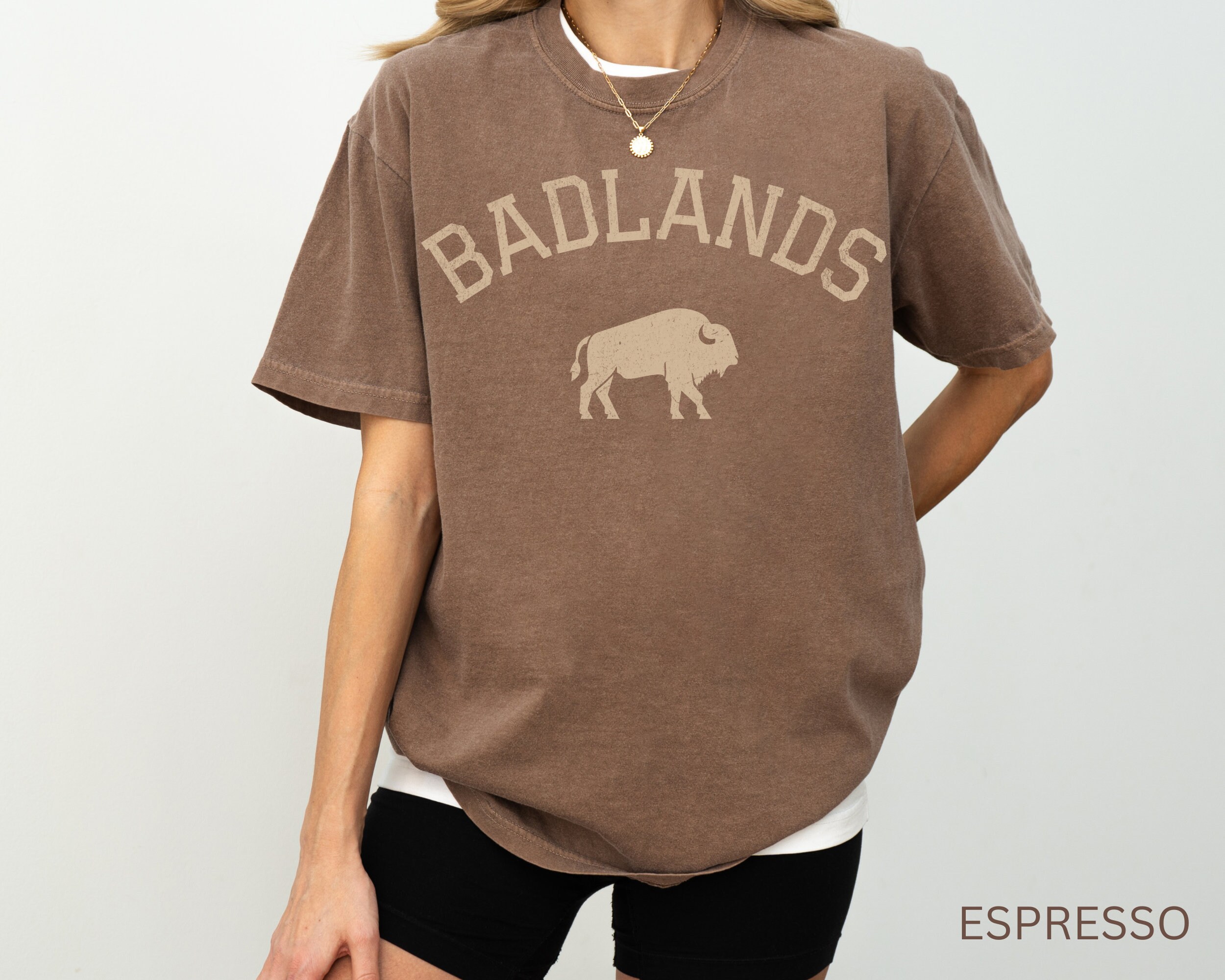 Badlands Comfort Colors Short Sleeve T-Shirt | National Park Forest Tee | South Dakota Bison, Summer Camping Shirt | Gift Idea, Men, Women’s