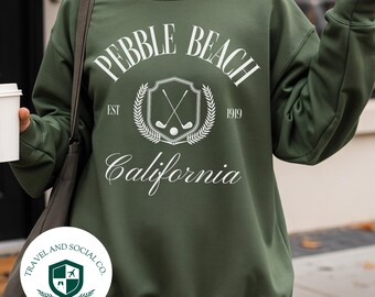 【Cutter & Buck 】90's PEBBLE BEACH アメリカ古着 Vintage 90s Distressed Pebble Beach Sweatshirt Golf Links Crewneck