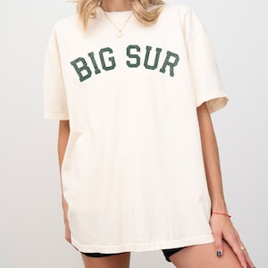 T-shirt à manches courtes Big Sur Comfort Colors | Côte californienne, t-shirt de plage | Cadeau pour elle, lui | vintage, rustique, style délavé | Tenue d'été