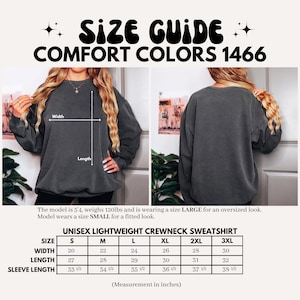 K&ouml;nnte beinhalten: Gr&ouml;&szlig;entabelle f&uuml;r ein Unisex-Leichtgewicht-Crewneck-Sweatshirt in verschiedenen Gr&ouml;&szlig;en. Die Tabelle zeigt die Ma&szlig;e in Zoll f&uuml;r Breite, L&auml;nge und &Auml;rmell&auml;nge.
