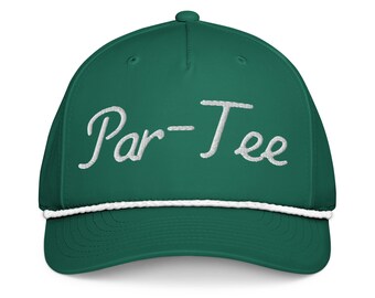 Embroidered Par-Tee Classic Rope Cap | Golfing, Golf Bachelor Party Hat | Gift for Golfer