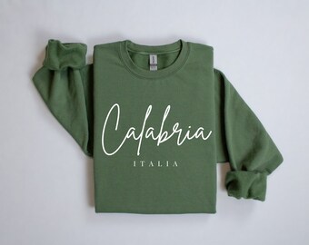 Calabria, Italia Crewneck Sweatshirt | Italian Pullover Sweater | Unisex, Men, Women, Oversized | Gift For Her, Him, Italy Travel Enthusiast