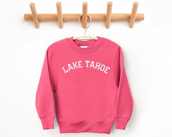 Lake Tahoe Youth Crewneck Sweatshirt | Kid’s Pullover Sweater | Camping, Skiing, Mountain Trip, Vacation Outfit | Gift Idea for Boy, Girl