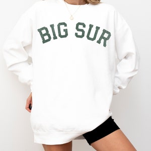 Sweat-shirt ras du cou Comfort Colors de Big Sur | Pull-over vintage, délavé, de style grunge | Côte californienne, plage | Cadeau pour elle | Confortable