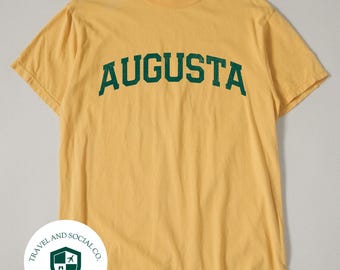 Camiseta de manga corta de algodón Augusta Comfort Colors / Camiseta de golf estilo vintage, grunge y retro
