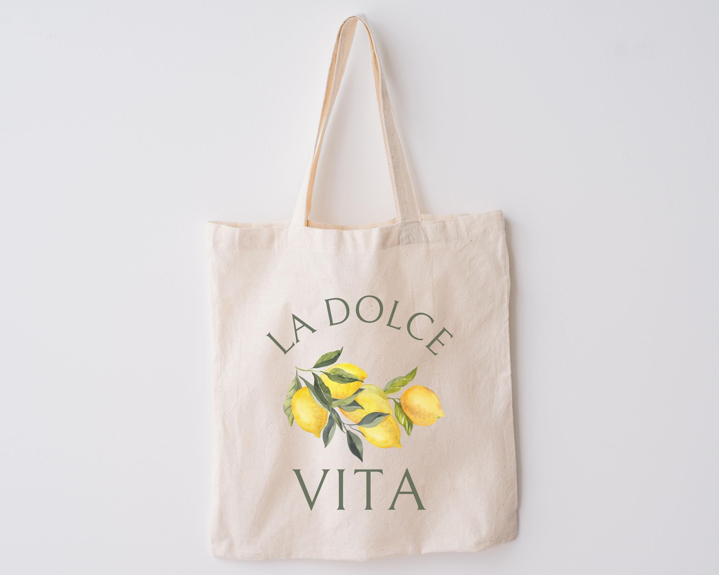 La Dolce Vita Canvas Tote Bag | Italian Gift | Reusable Eco 