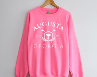 Augusta Georgia Crewneck Sweatshirt | Vintage Retro Old Money Style Sweater | Golfing Country Club Pullover | Gift for Her, Him, Golfer