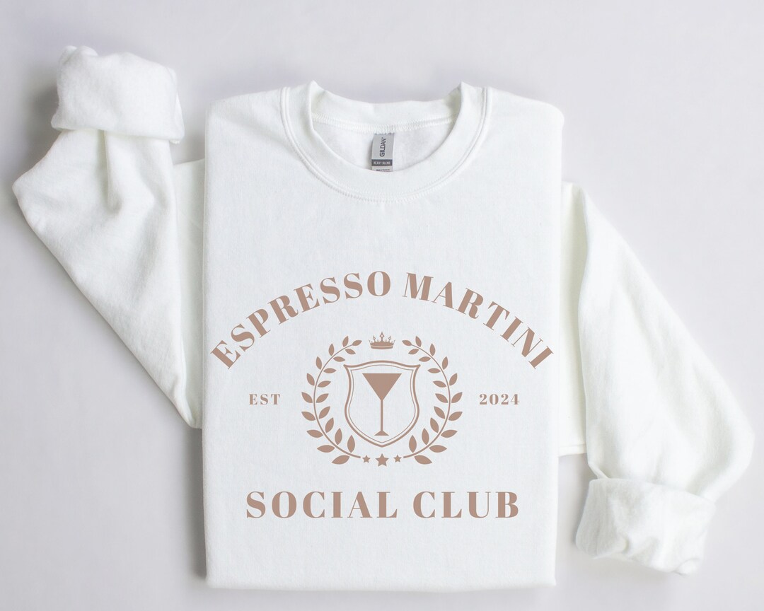 Espresso Martini Social Club Crewneck Sweatshirt Customized Established