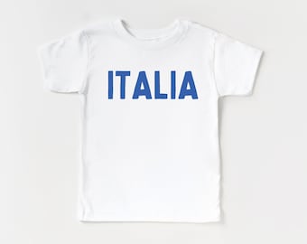 Italia Kid’s Short Sleeve T-Shirt | Gift for Boy, Girl | Italy Shirt, Toddler, Youth | Proud Italian | Souvenir Tee | Europe Vacation Outfit