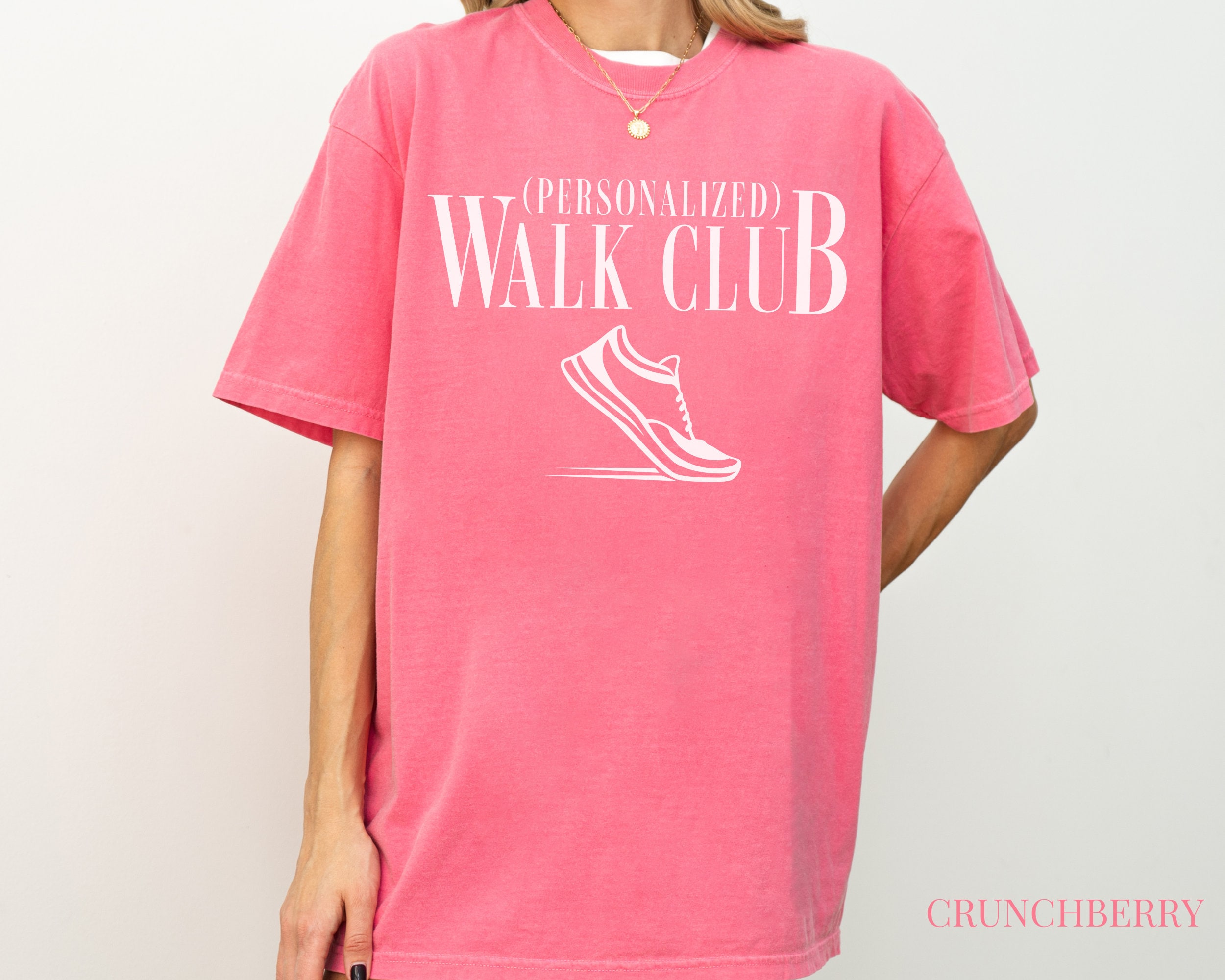 Personalized Walk Club Comfort Colors Short Sleeve Tshirt | Custom ...