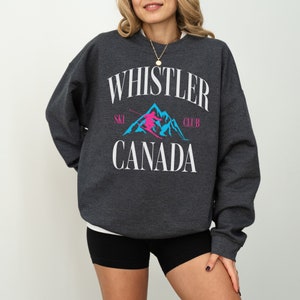 Whistler, Canada Ski Club Crewneck Sweatshirt | 80s, 90s, Vintage Style Skiing Pullover | Apres Ski | Bachelorette Outfit | Men’s Women’s