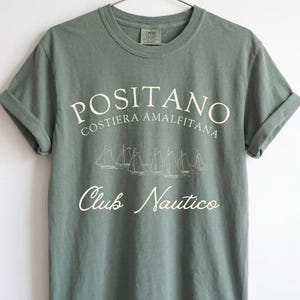 Positano Amalfi Coast Club Nautico T-Shirt, Yacht Club Tee, Traveler Gift image 3