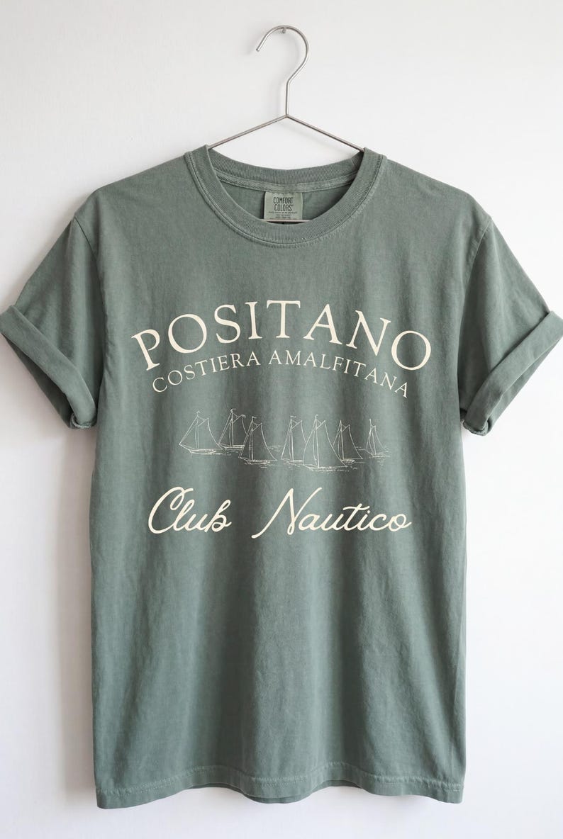 Positano Amalfi Coast Club Nautico T-Shirt, Yacht Club Tee, Traveler Gift image 3