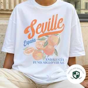 Seville España Comfort Colors Cotton T-Shirt | Boho Vintage Spain Spanish Travel Graphic Tee | Gift immagine 5