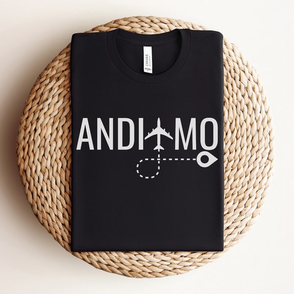 Andiamo, Airplane Short Sleeve T-Shirt | Gift for Travler, Italian Enthusaist | Aviation, Travel Theme Shirt | Men, Women’s Tee, Unisex Fit