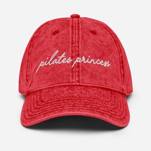 Embroidered Pilates Princess Vintage Cotton Twill Cap