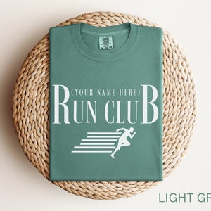 Customizable Run Club Comfort Colors Short Sleeve T-Shirt | Vintage Retro Running Tee | Personalizable Gift for Her, Him, Runner | Men Women