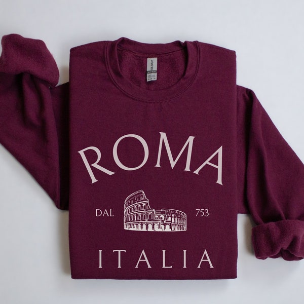 Roma, Italia Crewneck Sweatshirt | Italy Pullover | Mens, Womens Travel Sweatshirt | Italian Gift