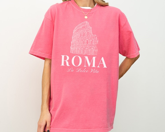 Ancient Roman Colosseum Roma Italia T-Shirt Rome Text Shirt Ancient Roman Colosseum Roma Italia T-Shirt Rome Text Shirt
