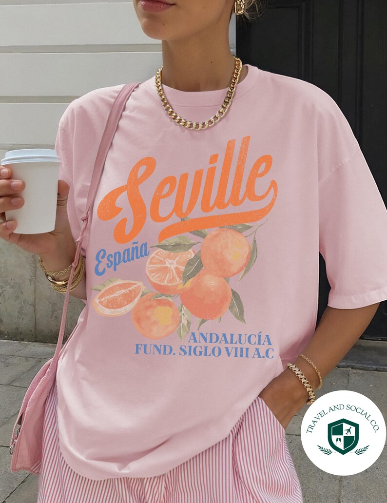 Seville España Comfort Colors Cotton T-Shirt | Boho Vintage Spain Spanish Travel Graphic Tee | Gift immagine 3