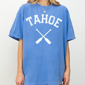 Tahoe Comfort Colors Short Sleeve T-Shirt | Lake Tahoe Men, Women’s Tee | Summer Camping, Boating, Canoe Outfit | California Vacation Shirt