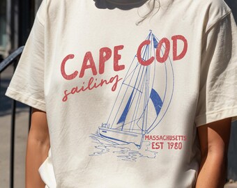 Cape Cod Sailing Comfort Colors Short Sleeve Cotton T-shirt
