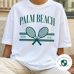 Palm Beach Tennis Club Comfort Colors Cotton T-Shirt | Girl’s Trip, Bachelorette Shirt, Gift image 4