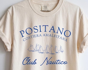 Positano Amalfi Coast Club Nautico T-Shirt, Yacht Club Tee, Traveler Gift