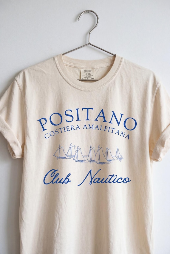 Positano Amalfi Coast Club Nautico T-Shirt, Yacht Club Tee, Traveler Gift