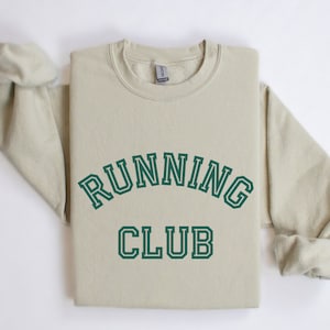 Running Club Crewneck Sweatshirt | Athletic, Athlesiure, Health and Wellness Pullover Sweater | Gift for Her, Him, Runner | Men’s, Women’s